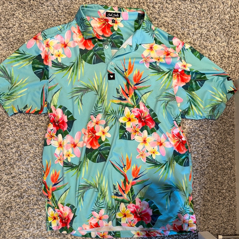 Bad Birdie XL Floral Hawaiian Shirt